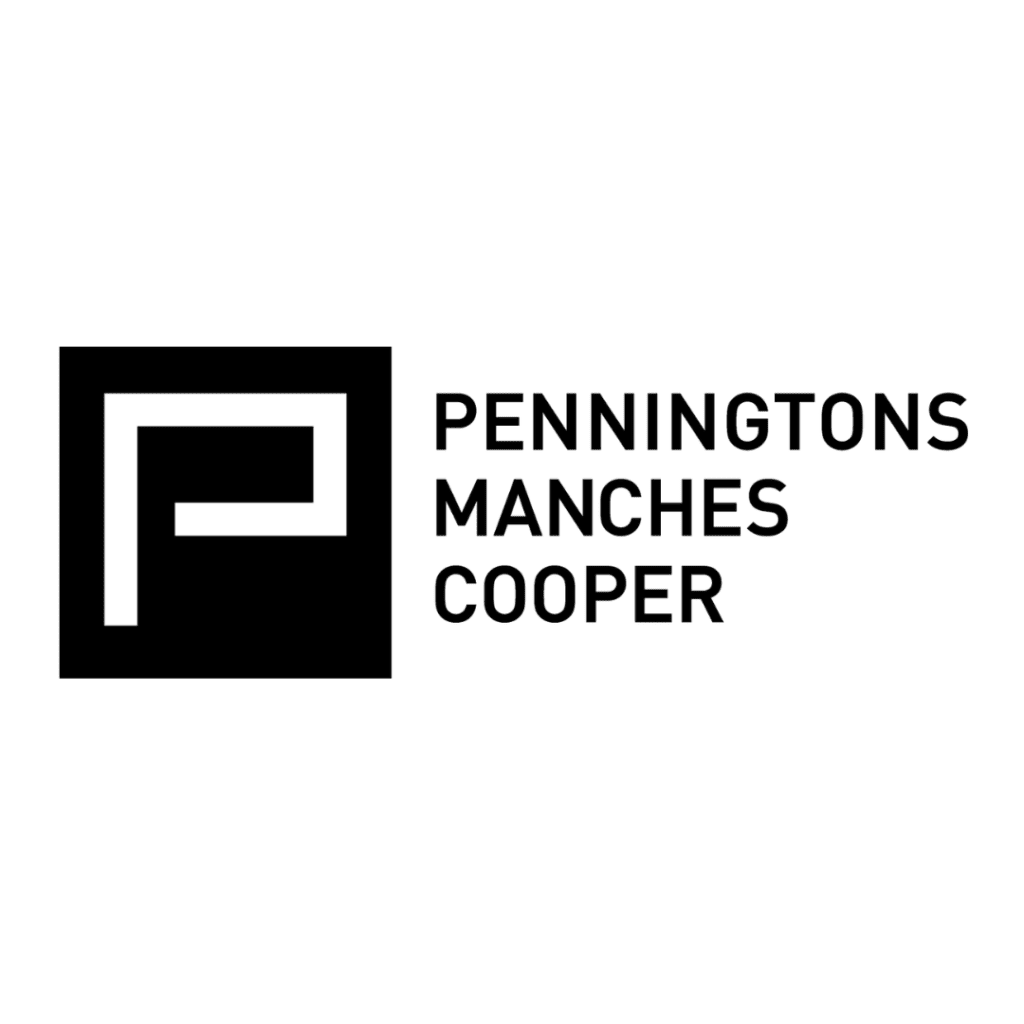 Black and white text with large white out letter P in black box to left with black text to right